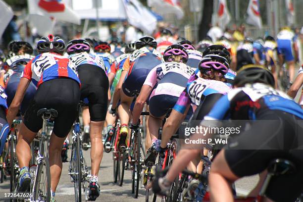 inside the peleton - peloton stock pictures, royalty-free photos & images