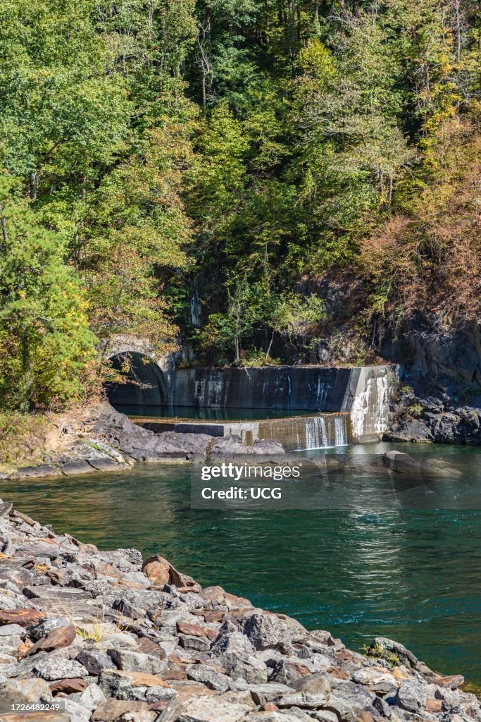 Fontana Dam on the Little Tennessee River produces hydroelectric power for the Tennessee Valley Authority