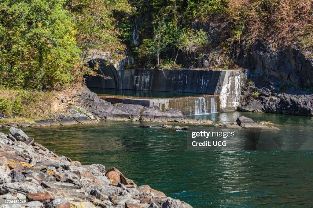 Fontana Dam on the Little Tennessee River produces hydroelectric power for the Tennessee Valley Authority