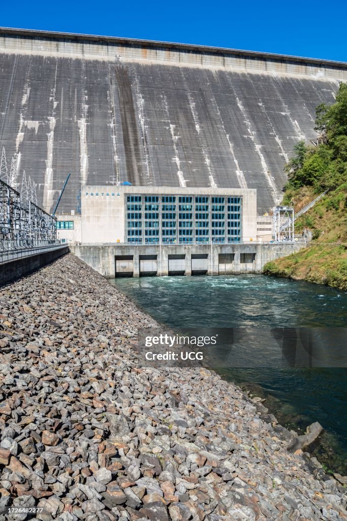 Fontana Dam on the Little Tennessee River produces hydroelectric power for the Tennessee Valley Authority