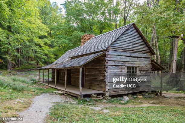 Historic Noah "Bud" Ogle homestead along the Roaring Fork Motor Nature Trail near Gatlinburg, Tennessee in the Great Smoky Mountains National Park.