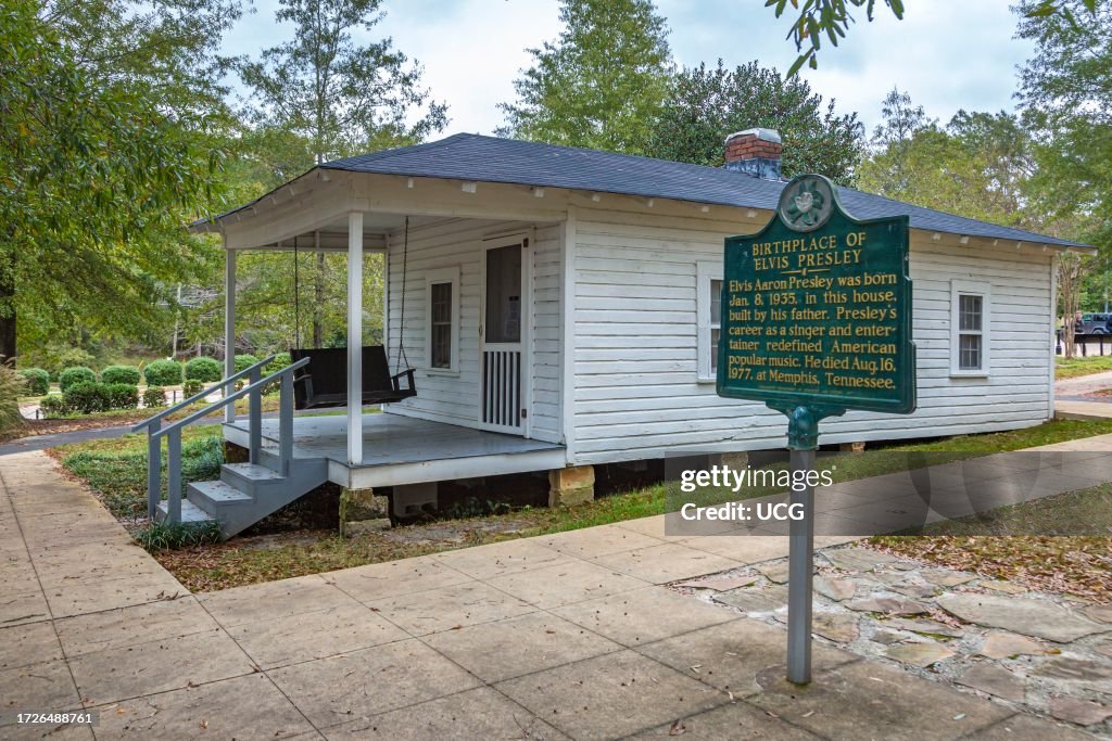 Home where Elvis Presley was born at the Elvis Presley Birthplace and Museum in Tupelo, Mississippi