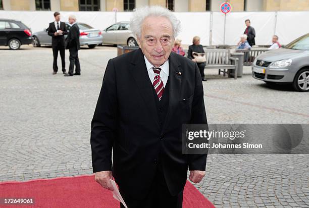 Max Mannheimer arrives for the Bernhard Wicki Award ceremony at Munich film festival on July 4, 2013 in Munich, Germany.