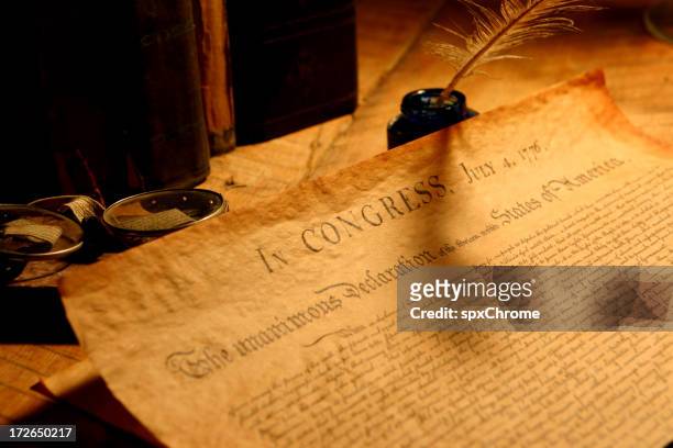 declaration of independence - democracy book stock pictures, royalty-free photos & images