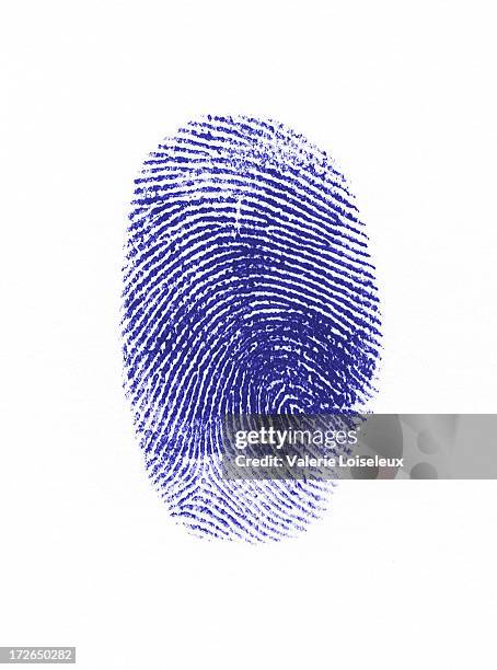 blue fingerprint - statement stockfoto's en -beelden