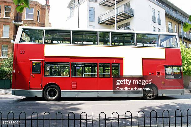 bus advertising space - bus advertisement stock pictures, royalty-free photos & images