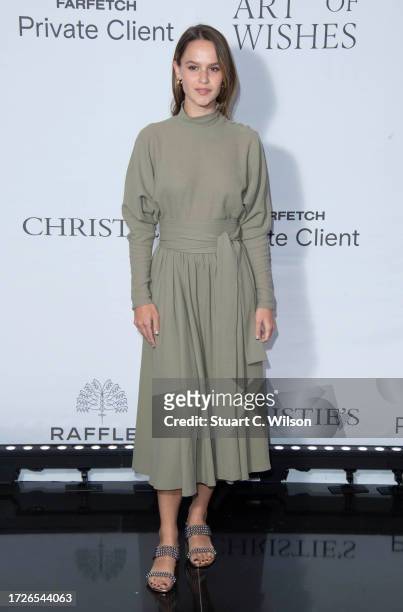 Clara Rugaard attends the Art of Wishes Gala 2023 at Raffles on October 09, 2023 in London, England.
