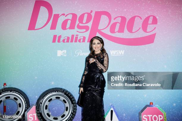 Chiara Francini attends the photocall for the third season of MTv Drag Race Italy on October 09, 2023 in Milan, Italy.