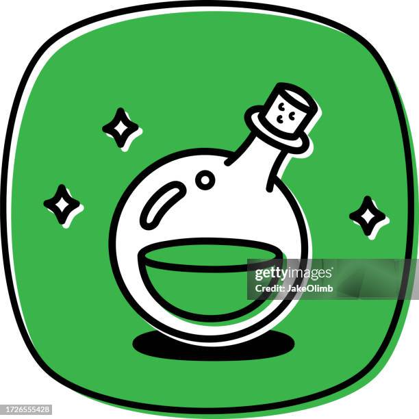 potion doodle 2 - love potion stock illustrations