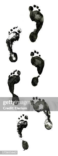 six feet inked - footprint stock pictures, royalty-free photos & images