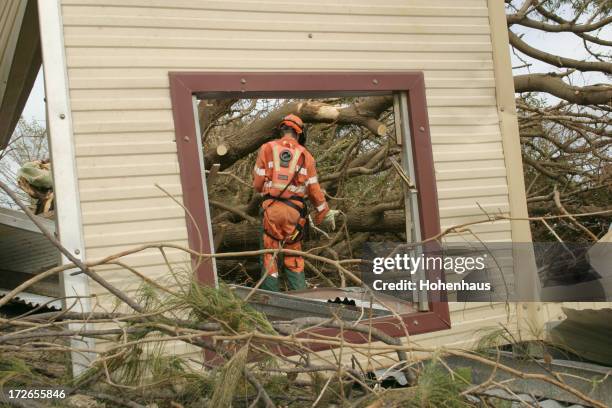 emergency repair - firemen at work stock pictures, royalty-free photos & images