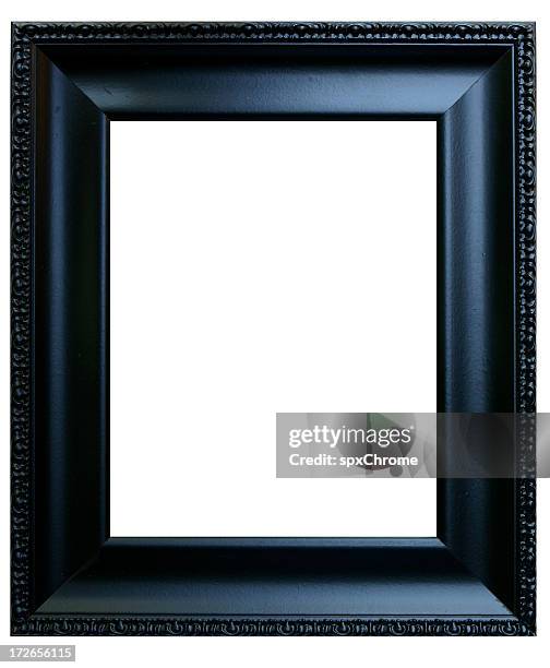 black photo frame - modern art gallery stock pictures, royalty-free photos & images