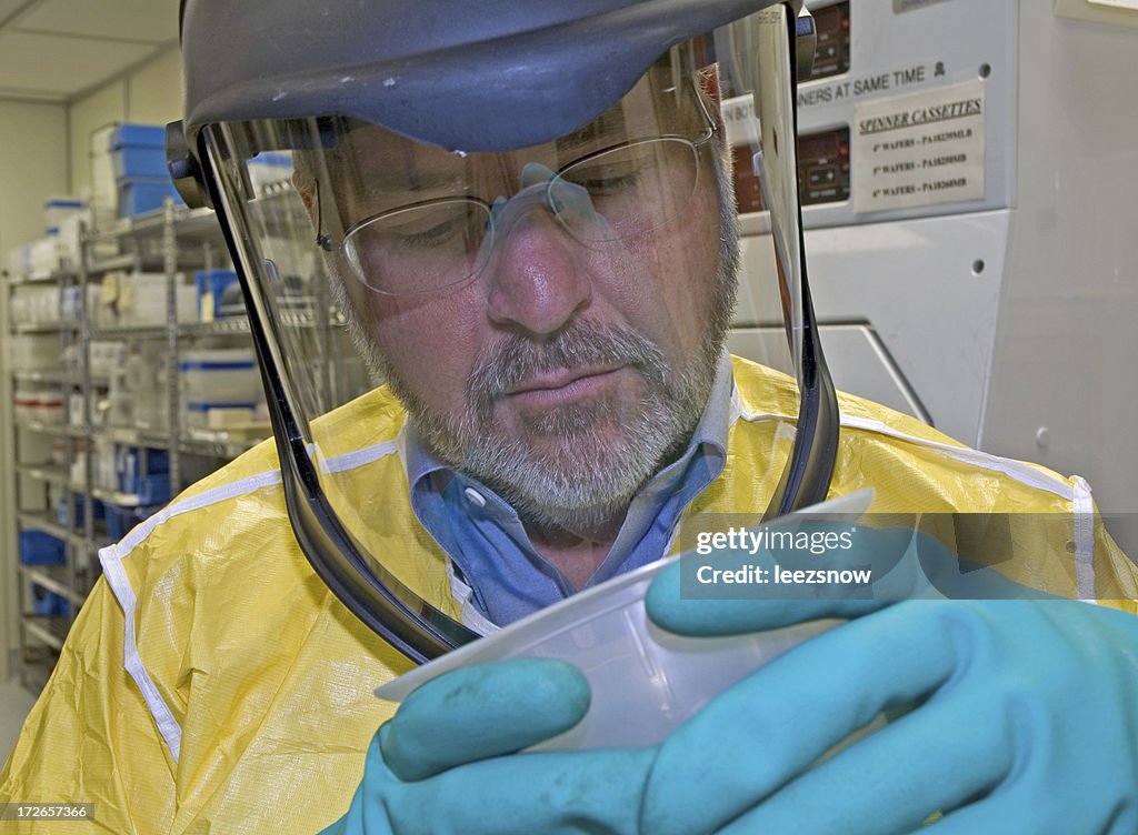 Tech Lab Clean Lab Technician In Clean Room Closeup High-Res Stock Photo - Getty Images