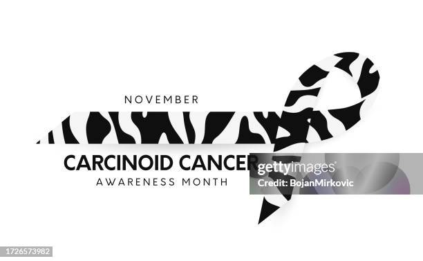 stockillustraties, clipart, cartoons en iconen met carcinoid cancer awareness month card, november. vector - carcinoid