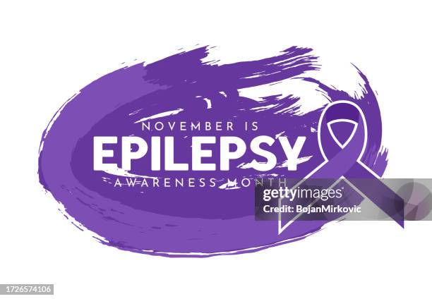 ilustraciones, imágenes clip art, dibujos animados e iconos de stock de antecedentes del mes de concientización sobre la epilepsia, noviembre. vector - epilepsia