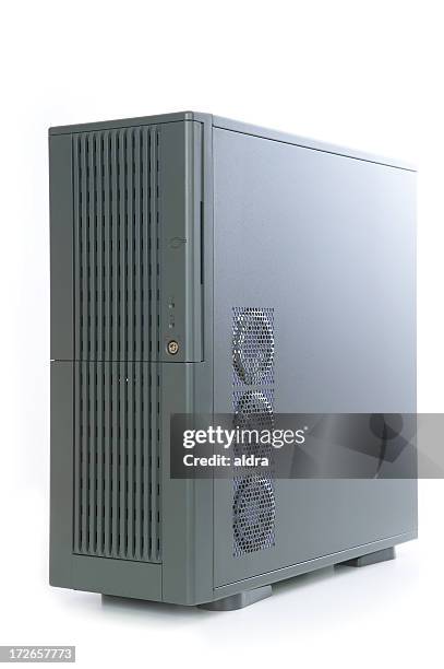 computer tower case - metal gate stock pictures, royalty-free photos & images