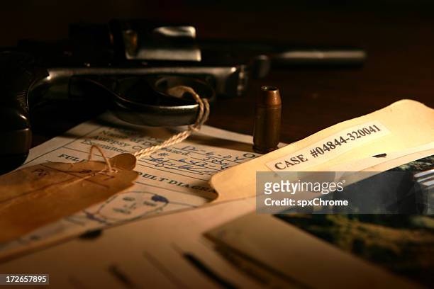 police case file - evidence bag stock pictures, royalty-free photos & images
