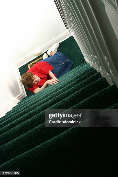 senior series: help! - falling down stairs stock pictures, royalty-free photos & images