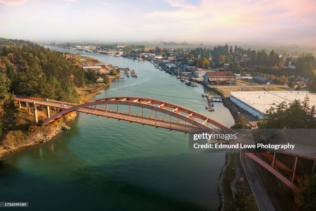 La Conner is a popular tourist town in the heart of the Skagit Valley, Washington.