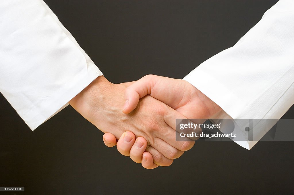 Medical people handshake