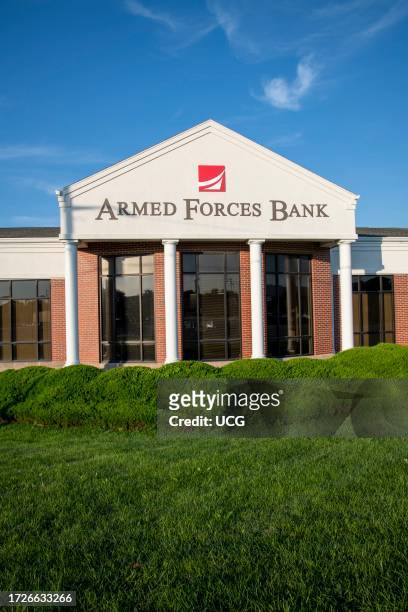Leavenworth, Kansas. Armed Forces Bank is a full-service military bank also serving civilians.