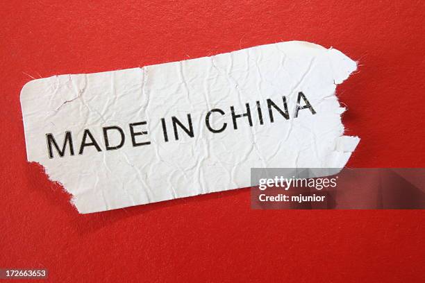 made in china red (macro) - makers stock pictures, royalty-free photos & images