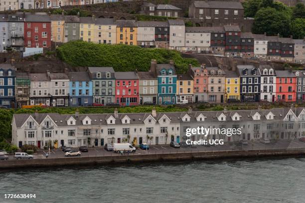 Cobh, Ireland, EU, An overview of the coastal town and port of Cobh in Ireland.