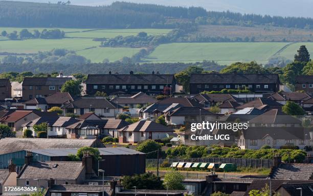 Invergordon, Scotland, UK, Town of Invergordon in the Highlands and residents housing within Port of Cromarty Firth.
