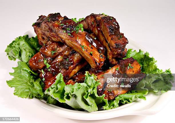 baby back ribs - spareribs stock pictures, royalty-free photos & images