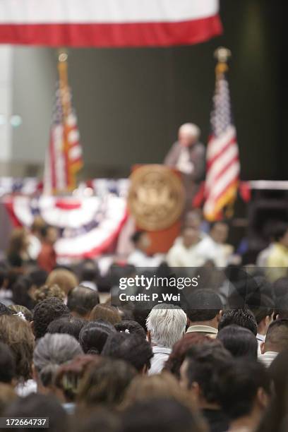 americana: classic town hall meeting - candidate petition stock pictures, royalty-free photos & images