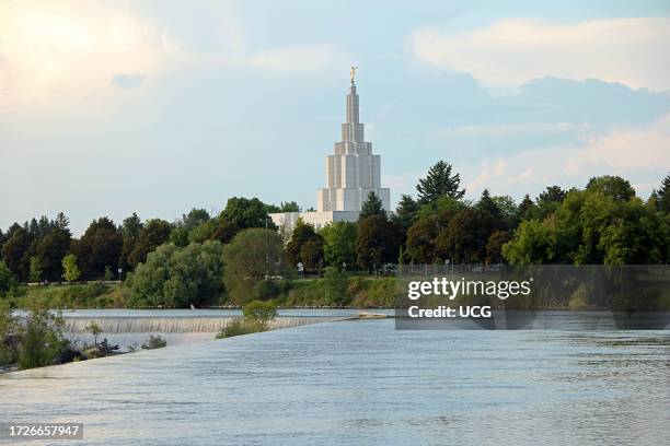 This temple is near downtown Idaho Falls and close to the greenbelt along the Snake River. It opened in 1945 after its construction by The Church of...