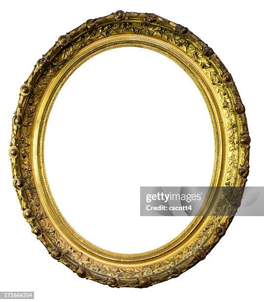 oval picture frame - rocaille stockfoto's en -beelden