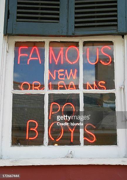 famous new orleans po boys - orleans stock pictures, royalty-free photos & images