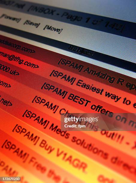 email spam 4 (closest) - e mail spam stockfoto's en -beelden