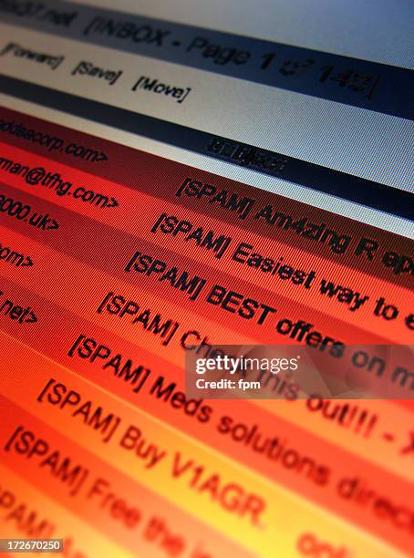 email spam 4 (closest) - e mail spam stock pictures, royalty-free photos & images
