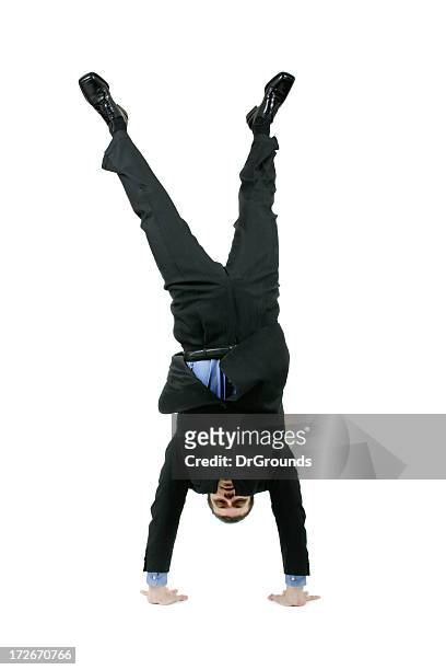 business acrobatics 2 - boy handstand stock pictures, royalty-free photos & images