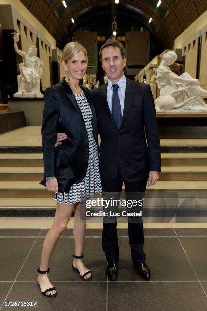 Segolene Frere Gallienne and her Husband Ian Gallienne attend Le Diner des Amis du Musee d'Orsay on October 09, 2023 in Paris, France
