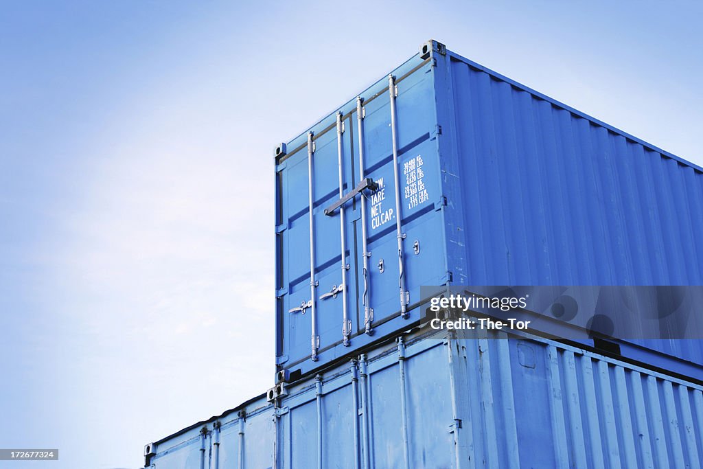 Interpol Container Blue Blue Containers High-Res Stock Photo - Getty Images