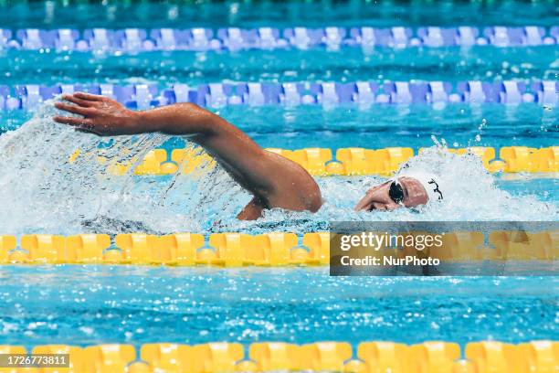 Women 1500m Freestyle - Katie Grimes during the World Aquatics Swimming World Cup 2023 - Leg 2 - Day 3 Finals at the Athens Olympic Aquatic Centre in...