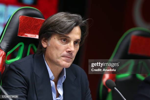 Head coach of Turkish National Football Team Vincenzo Montella holds a press conference after the UEFA EURO 2024 European Qualifiers Group D match...