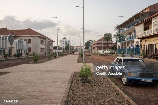 General view of the city as daily life continues in Bissau, the capital of Guinea-Bissau on October 05, 2023. Located on the shores of the Atlantic...