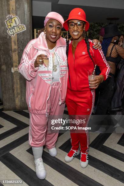 Chizzy Akudolu and Beverley Knight celebrate Chizzy's 50th Birthday with a Hip Hop themed party at Patch East in London.