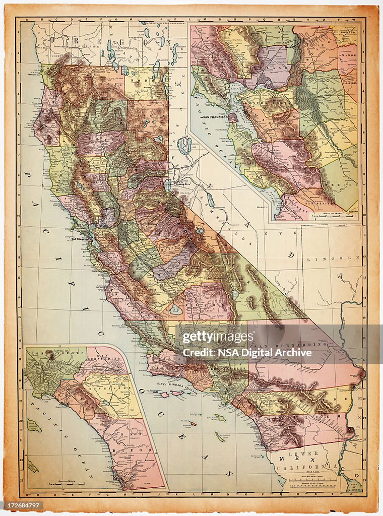 California alte Karte