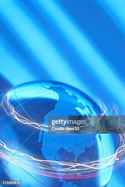 globe with lights - desktop globe stock pictures, royalty-free photos & images