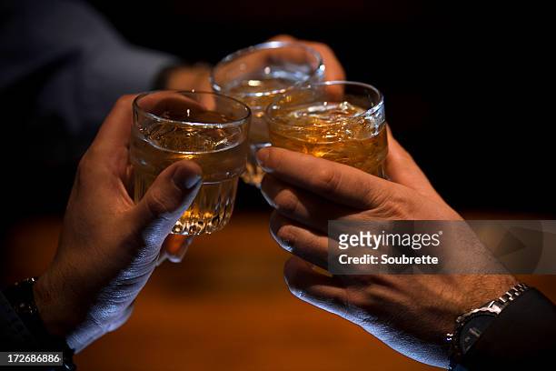 cheers! - whiskey stock pictures, royalty-free photos & images