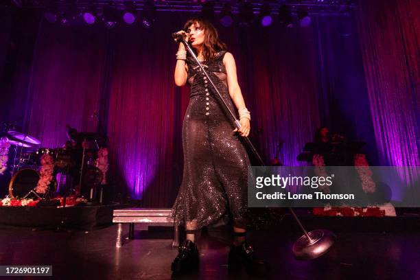 Lauren Mayberry performs at KOKO on October 09, 2023 in London, England.