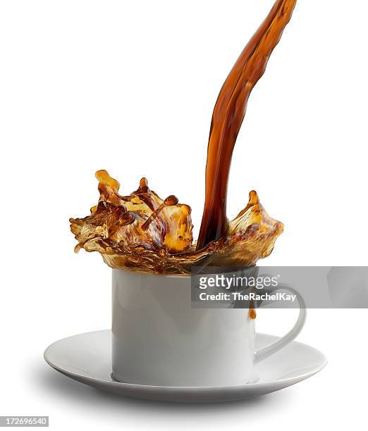 café verter ideal - coffee spill fotografías e imágenes de stock
