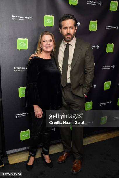 Pamela Harrington and Ryan Reynolds attend Revels & Revelations 11 hosted by Bring Change To Mind in support of teen mental health at City Winery on...