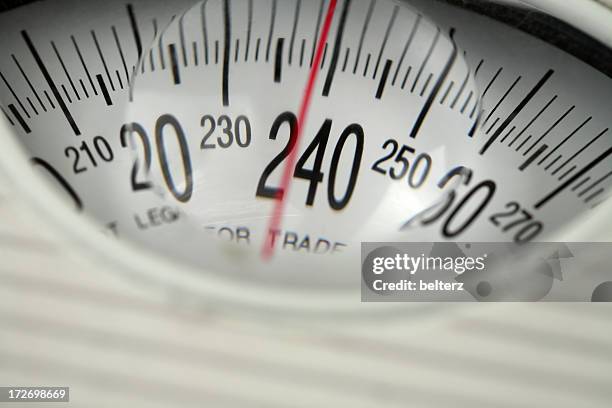 close-up of old fashioned scale showing heavy weight class - lb stock pictures, royalty-free photos & images