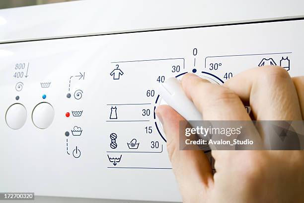 temperature knob in the washing machine. - tuner stock pictures, royalty-free photos & images